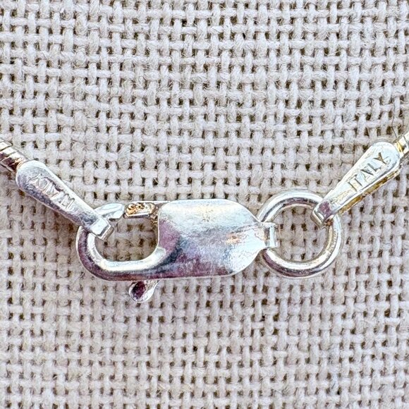 VTG Sterling Silver 925 Reversible Opal & Lapis Inlay Buffalo Pendant 18" Chain - Picture 12 of 16